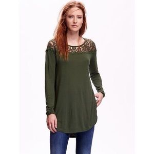 Old Navy Long Sleeve Lace Tunic